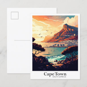 Postal Ciudad del Cabo Sudáfrica Viaje de arte