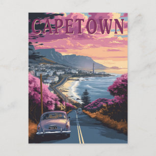 Postal Ciudad del Cabo, Sudáfrica Viajes Antiguos
