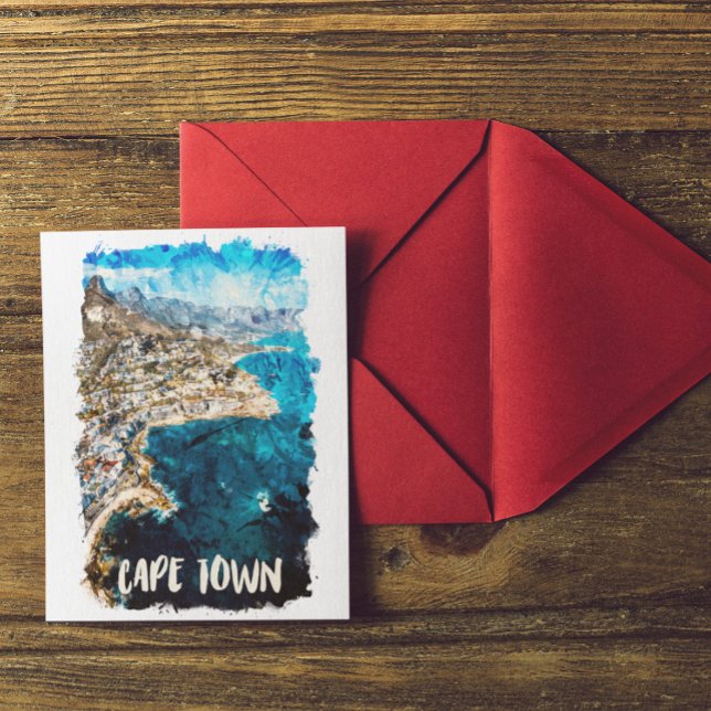 Postal Ciudad del Cabo Viaje de cosecha Sudáfrica (cape town south africa coastline postcard)