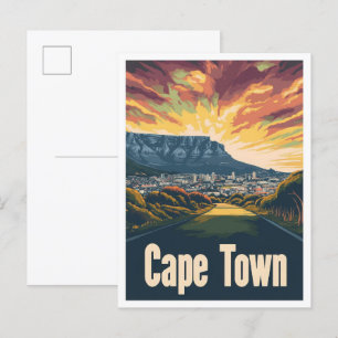 Postal Ciudad del Cabo Viajes de arte de Sudáfrica