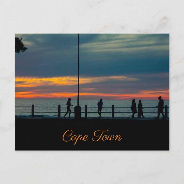 Postal Ciudad del Cabo ZA Sea Point Promenade Sunset (Anverso)
