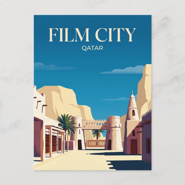 Postal Ciudad del Cine, Zekreet Catar (Anverso)