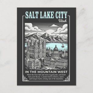 Postal Ciudad del Lago Salado Utah EE. UU.