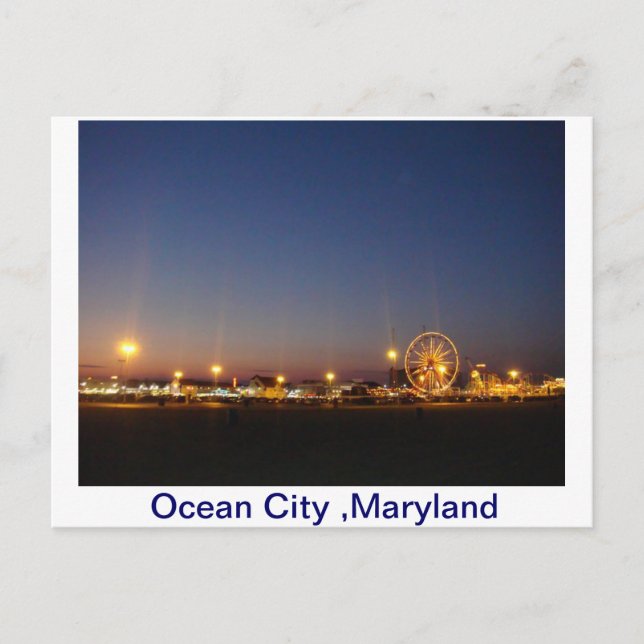 Postal Ciudad del Océano, Maryland, Estados Unidos (Anverso)