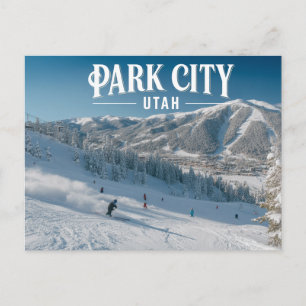 Postal Ciudad del Parque Utah Diversión Esquí Montañas Ne