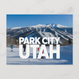 Postal Ciudad del Parque Utah Diversión Montañas Nevadas 