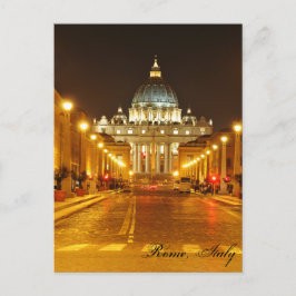 Postal Ciudad del Vaticano, Roma, Italia de noche