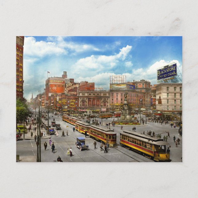 Postal Ciudad - Detroit MI - Motor City 1917 (Anverso)