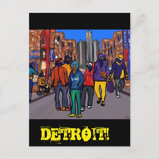 Postal Ciudad Doxie Town - DETROIT (Anverso)