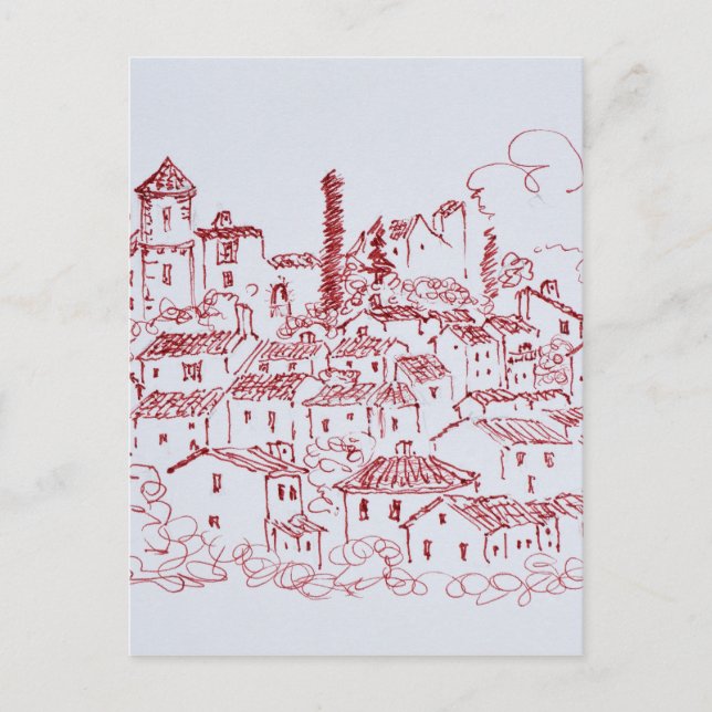 Postal Ciudad en la colina de Callian | Sur de Francia (Anverso)
