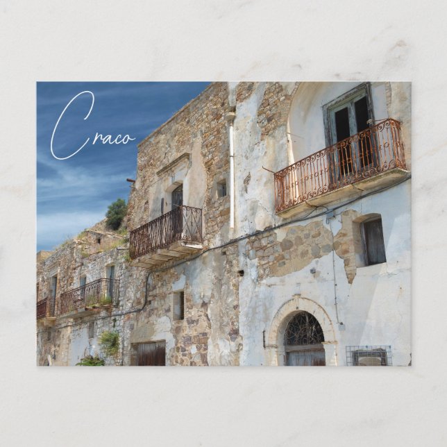Postal Ciudad Fantasma Craco Basilicata Italia (Anverso)