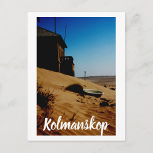 Postal Ciudad fantasma de la casa Kolmanskop de Namibia