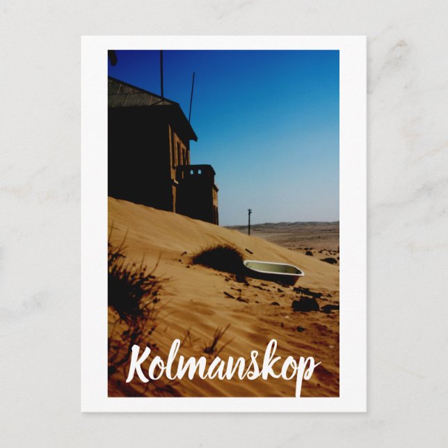 Postal Ciudad fantasma de la casa Kolmanskop de Namibia (Anverso)