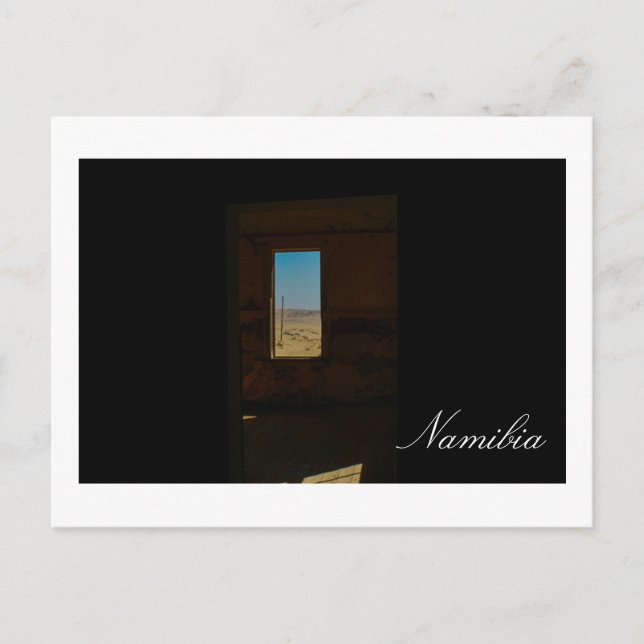Postal Ciudad fantasma de la casa Kolmanskop de Namibia (Anverso)