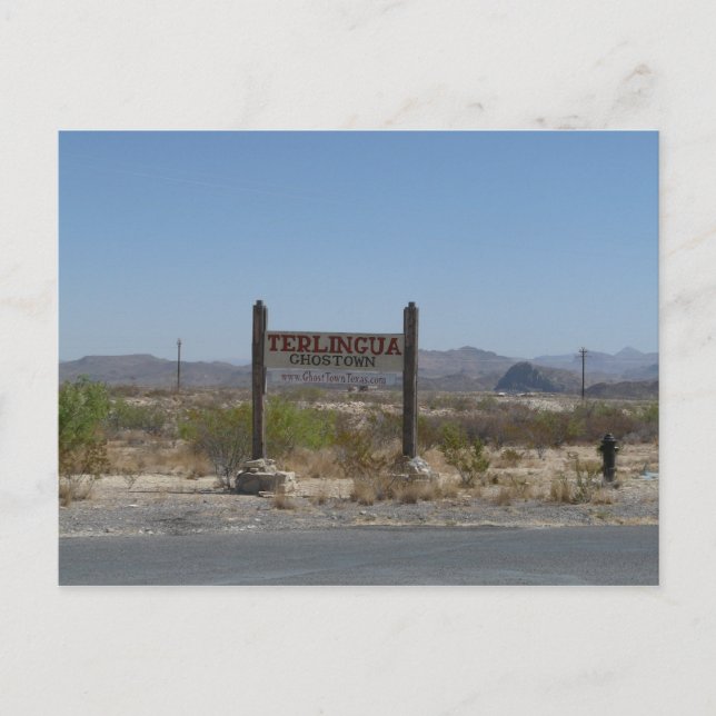 Postal Ciudad fantasma Terlingua/Texas (Anverso)
