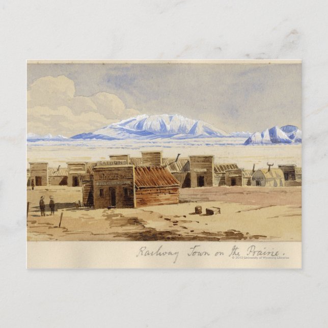 Postal Ciudad ferroviaria en la pradera (Anverso)