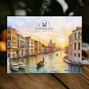 Postal Ciudad flotante   Ciudad de canales Venecia   Acua