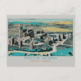 Postal Ciudad fortificada de Artajona, Navarra, España