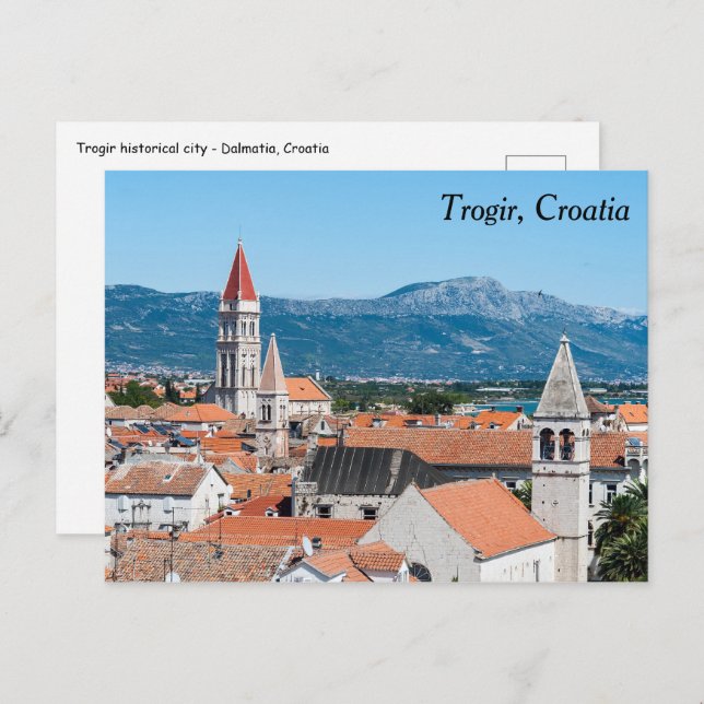 Postal Ciudad histórica de Trogir - Dalmatia, Croacia (Anverso / Reverso)