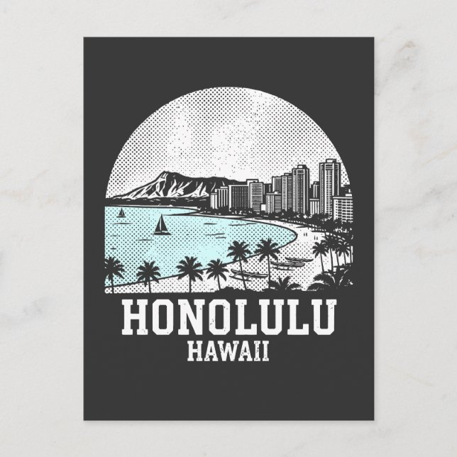 Postal Ciudad Honolulu Hawái (Anverso)