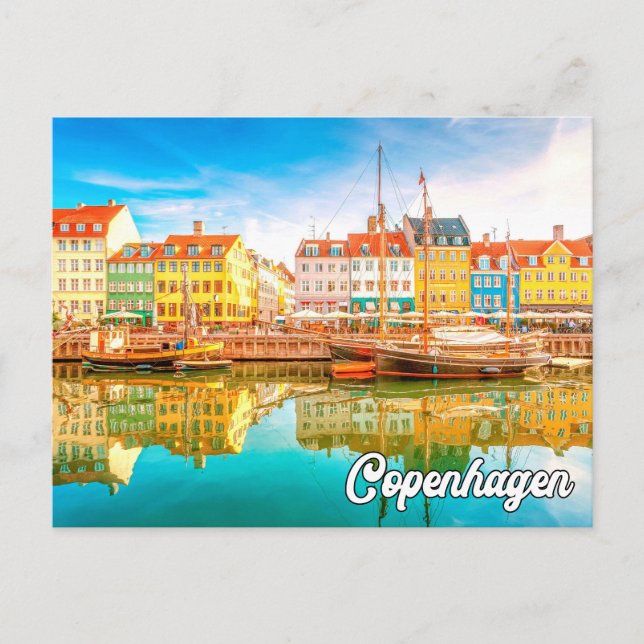Postal Ciudad Icónica De Copenhague, Dinamarca (Anverso)