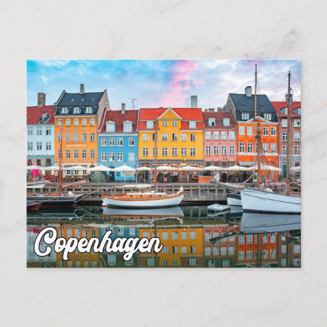 Postal Ciudad Icónica De Copenhague, Dinamarca (Anverso)