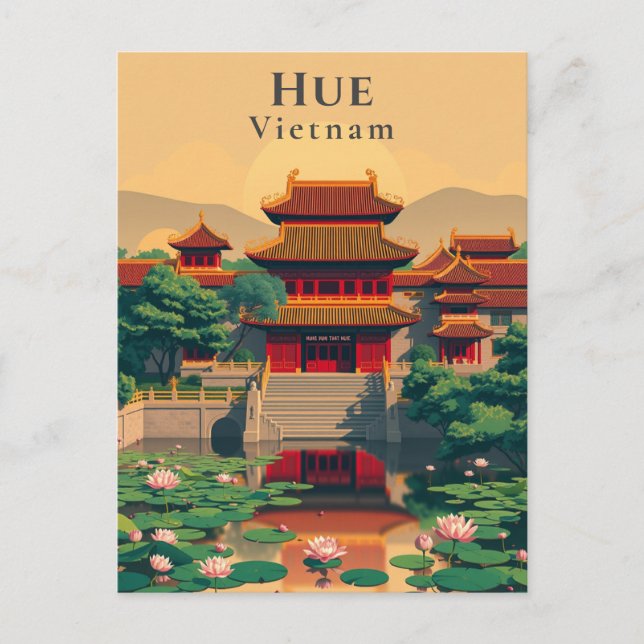 Postal Ciudad Imperial de Hue Vietnam (Anverso)