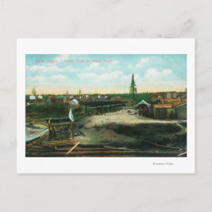 Postal Ciudad india en el río Yukon Anvik, AK