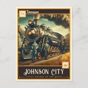 Postal Ciudad Johnson, Tennessee   Vintage