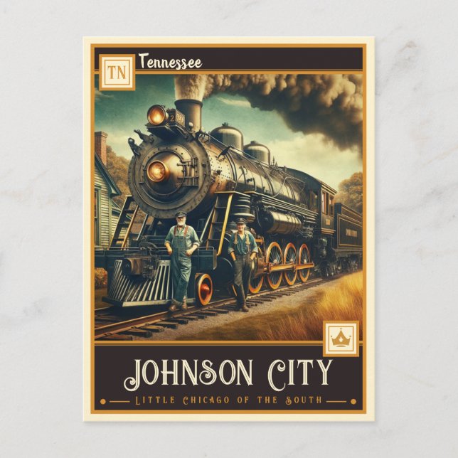Postal Ciudad Johnson, Tennessee | Vintage (Anverso)