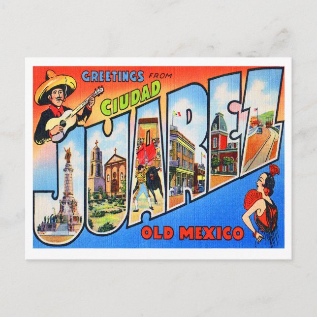 Postal Ciudad Juarez Viejo México (Anverso)