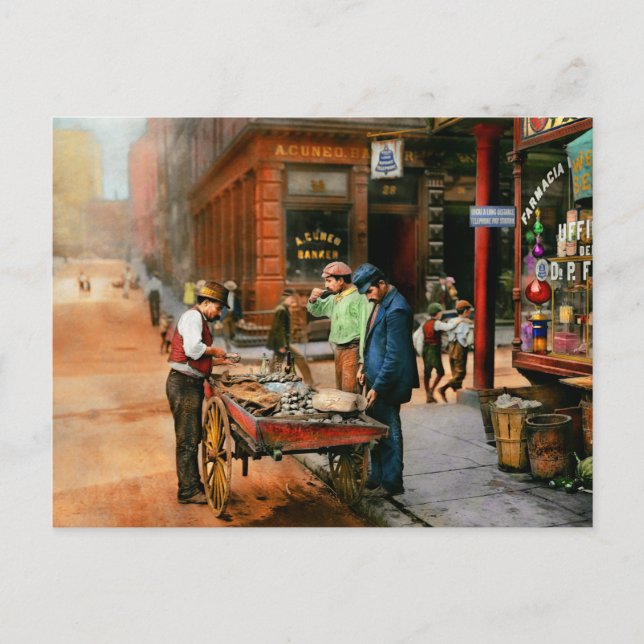 Postal Ciudad - Little Italy NY - Mussel Man 1900 (Anverso)