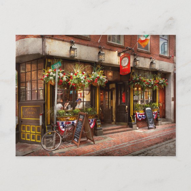 Postal Ciudad - MAMÁES de Boston - La taberna del Dragón  (Anverso)
