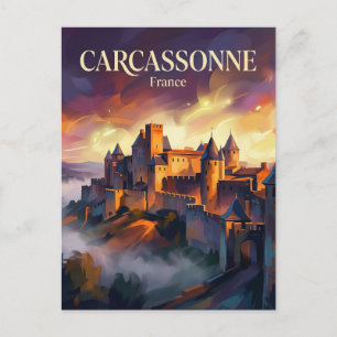 Postal Ciudad Medieval de Carcassonne Francia