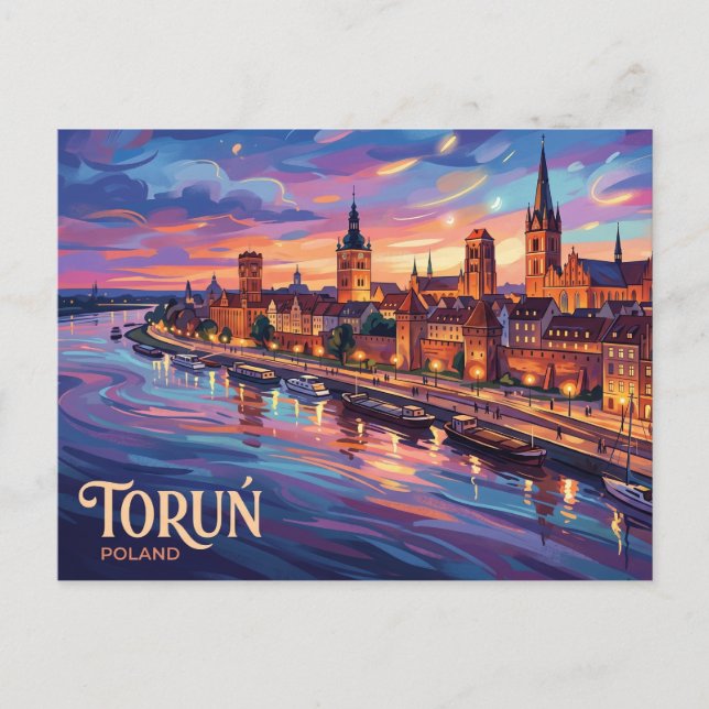 Postal Ciudad Medieval de Toruń Polonia (Anverso)