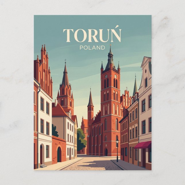 Postal Ciudad medieval de Toruń Polonia (Anverso)