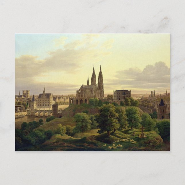 Postal Ciudad medieval en 1830, 1830 (Anverso)