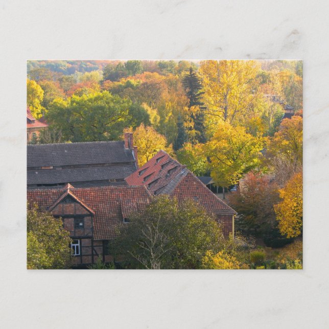 Postal Ciudad medieval en otoño (Anverso)