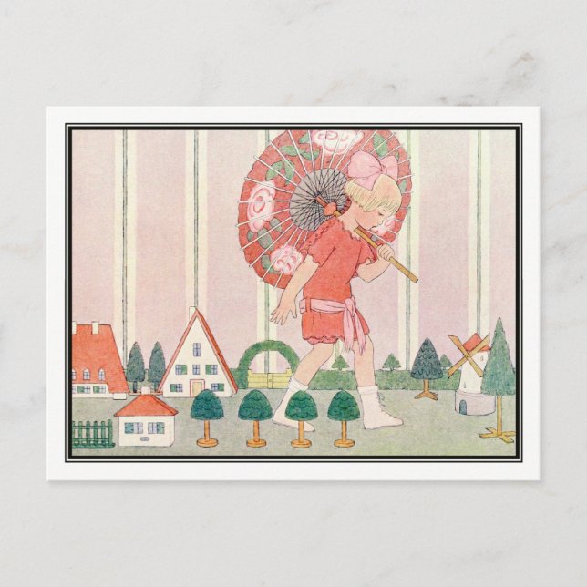 Postal Ciudad Modelo Art Deco por H. Willebeek Le Mair (Anverso)