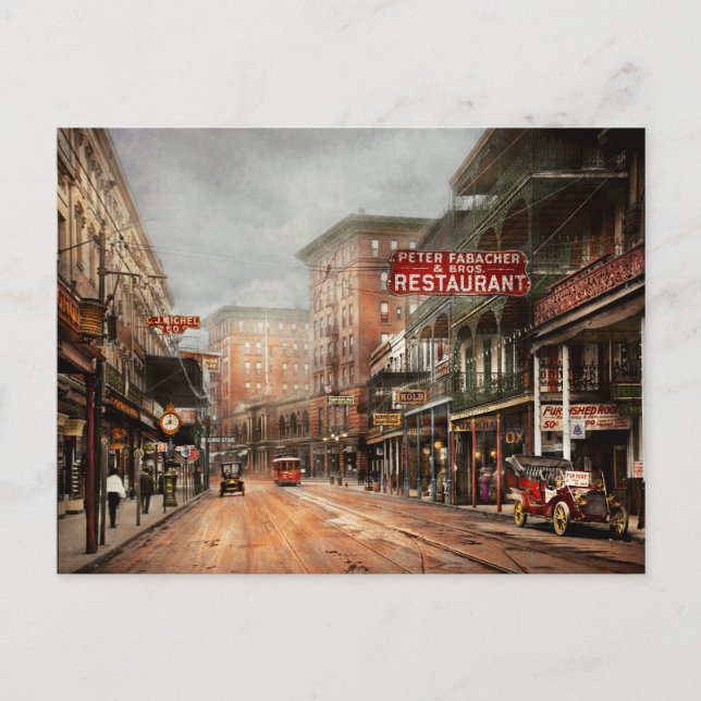 Postal Ciudad - Nueva Orleans - Una mirada a la avenida S (Anverso)