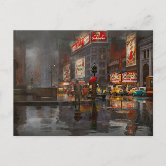 Postal Ciudad - Nueva York - Un día lluvioso en la ciudad