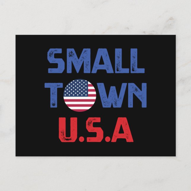 Postal Ciudad pequeña Estados Unidos Americana (Anverso)