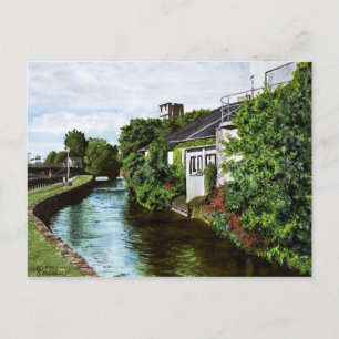 Postal Ciudad pintoresca de Galway Irlanda Vista del cana