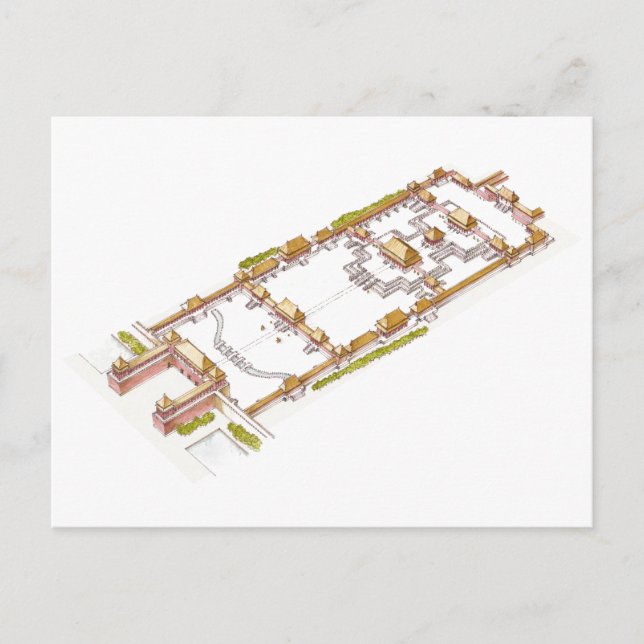 Postal Ciudad Prohibida de Beijing. Detalle (Anverso)