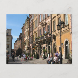 Postal Ciudad vieja acogedora en Varsovia