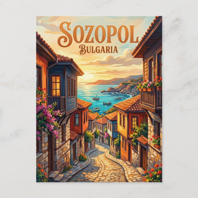 Postal Ciudad Vieja, Sozopol Bulgaria (Anverso)