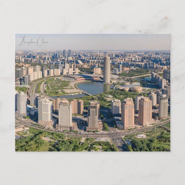 Postal Ciudad vitícola de viajes zhengzhou China retro ch (Anverso)