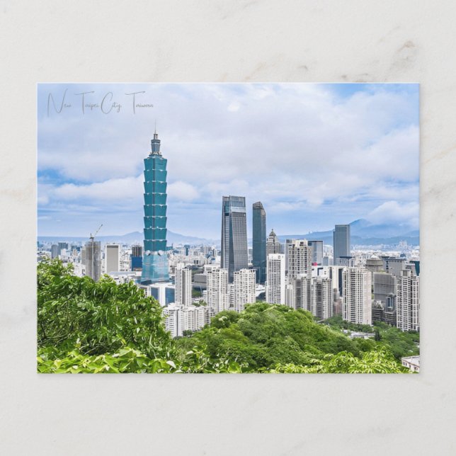 Postal Ciudad vitícola Nueva Taipei Ciudad Taiwán retro (Anverso)