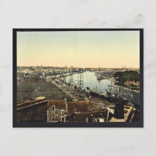 Postal Ciudad y puerto, Nantes, Fotocromo clásico francés