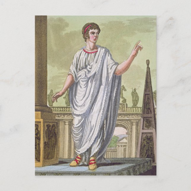 Postal Ciudadano romano reclamando empleo, de 'L'Antica' (Anverso)